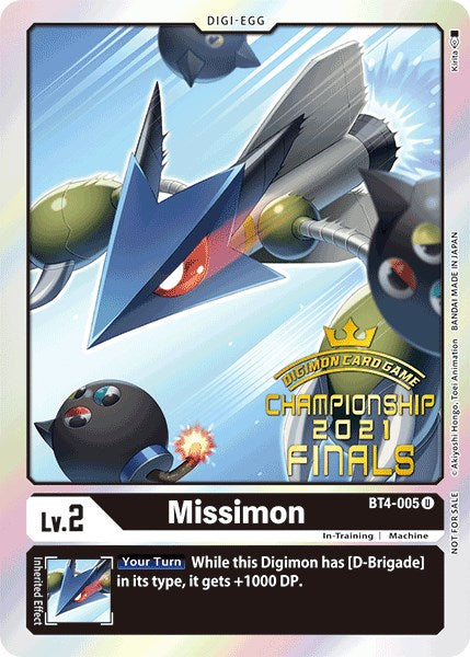 Missimon [BT4-005] (2021 Championship Finals Event Pack Alt-Art Gold Stamp Set) [Great Legend Promos] | Mindsight Gaming