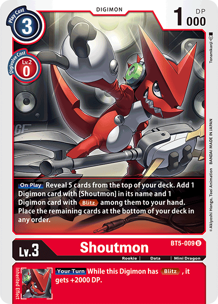 Shoutmon [BT5-009] [Battle of Omni] | Mindsight Gaming