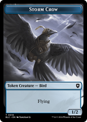 Storm Crow // Bird (003) Double-Sided Token [Bloomburrow Commander Tokens] | Mindsight Gaming