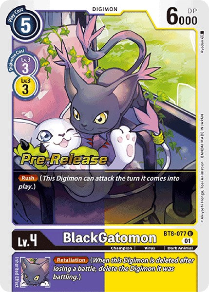 BlackGatomon [BT8-077] [New Awakening Pre-Release Cards] | Mindsight Gaming