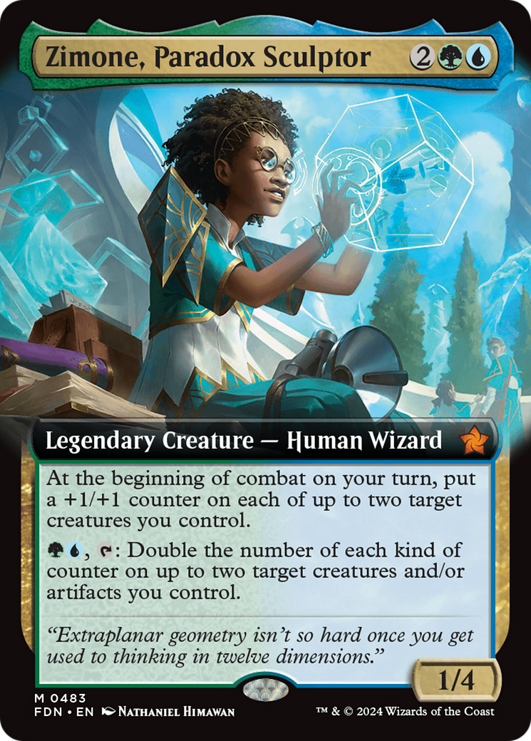 Zimone, Paradox Sculptor (Extended Art) [Foundations] | Mindsight Gaming