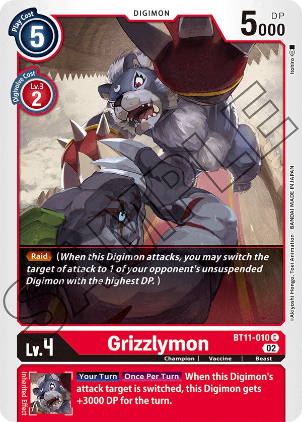 Grizzlymon [BT11-010] [Dimensional Phase] | Mindsight Gaming