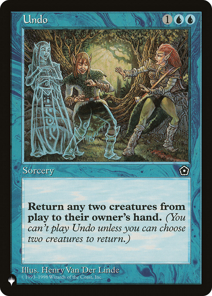 Undo [The List Reprints] | Mindsight Gaming