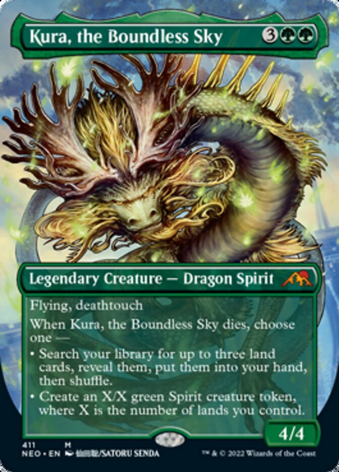 Kura, the Boundless Sky (Borderless Alternate Art) [Kamigawa: Neon Dynasty] | Mindsight Gaming