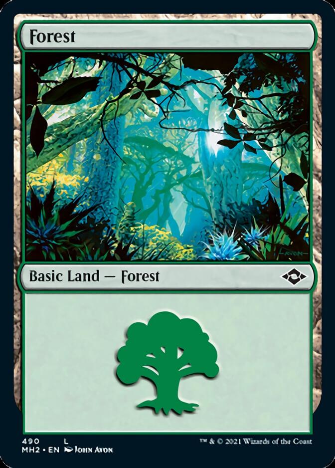 Forest (490) (Foil Etched) [Modern Horizons 2] | Mindsight Gaming