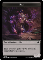 Rat // Splash Lasher Double-Sided Token [Bloomburrow Tokens] | Mindsight Gaming