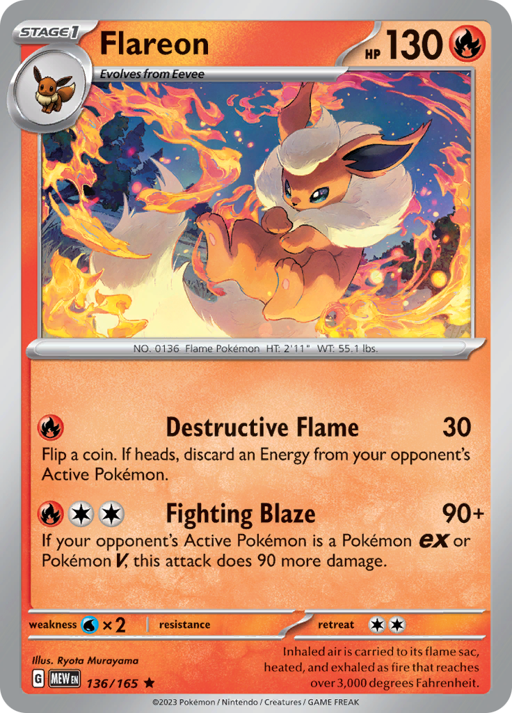 Flareon (136/165) [Scarlet & Violet 151] | Mindsight Gaming