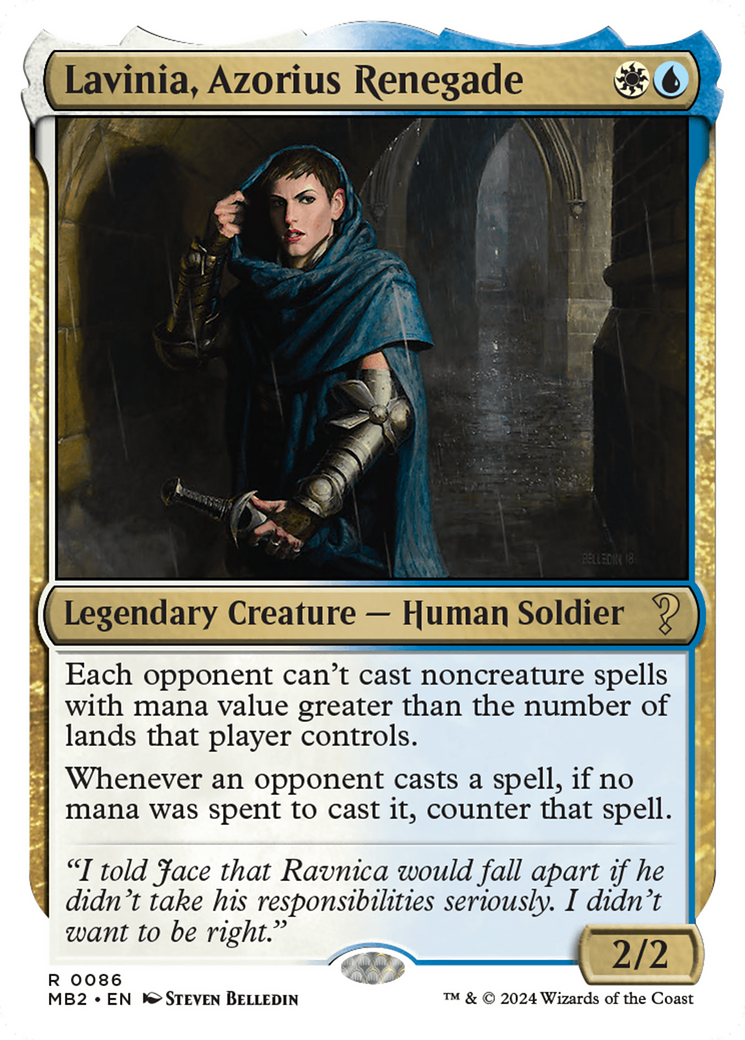 Lavinia, Azorius Renegade (White Border) [Mystery Booster 2] | Mindsight Gaming