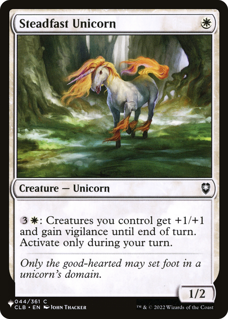 Steadfast Unicorn [The List Reprints] | Mindsight Gaming