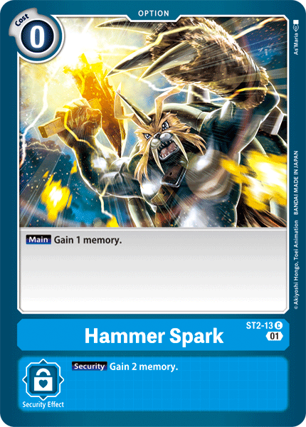 Hammer Spark [ST2-13] (Alternative Art) [Starter Deck: Ulforce Veedramon] | Mindsight Gaming