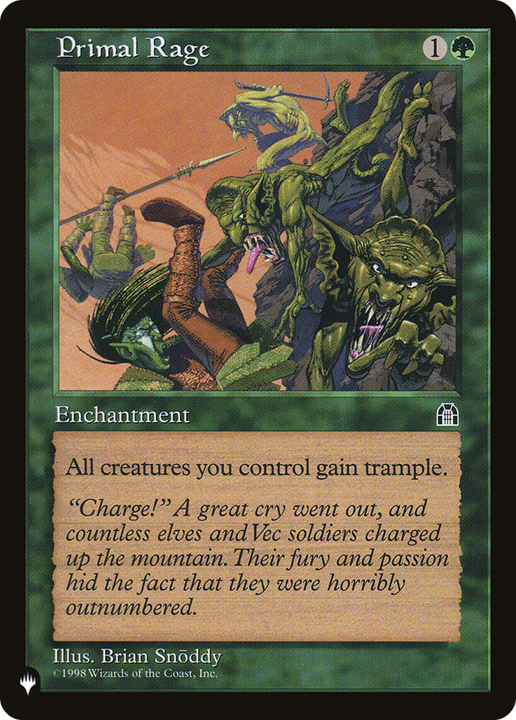 Primal Rage [The List Reprints] | Mindsight Gaming