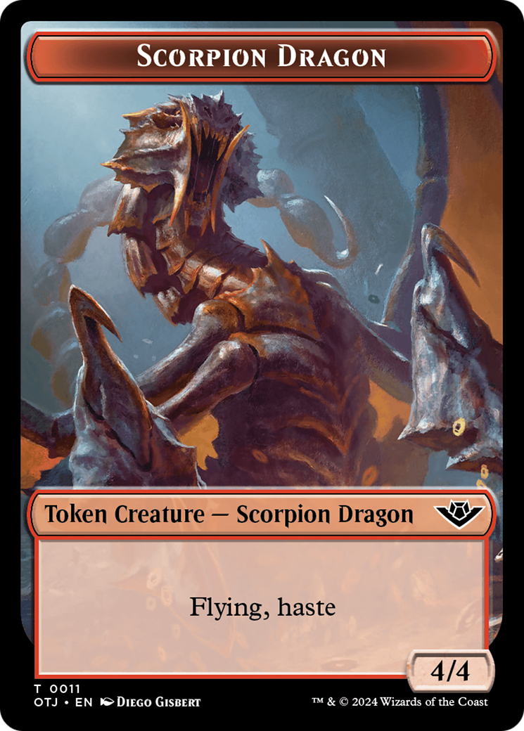 Scorpion Dragon Token [Outlaws of Thunder Junction Tokens] | Mindsight Gaming