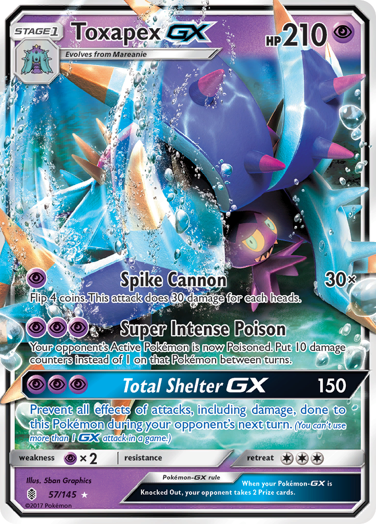 Toxapex GX (57/145) [Sun & Moon: Guardians Rising] | Mindsight Gaming