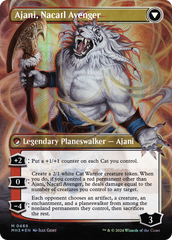 Ajani, Nacatl Pariah // Ajani, Nacatl Avenger (Borderless) (Textured Foil) [Modern Horizons 3] | Mindsight Gaming