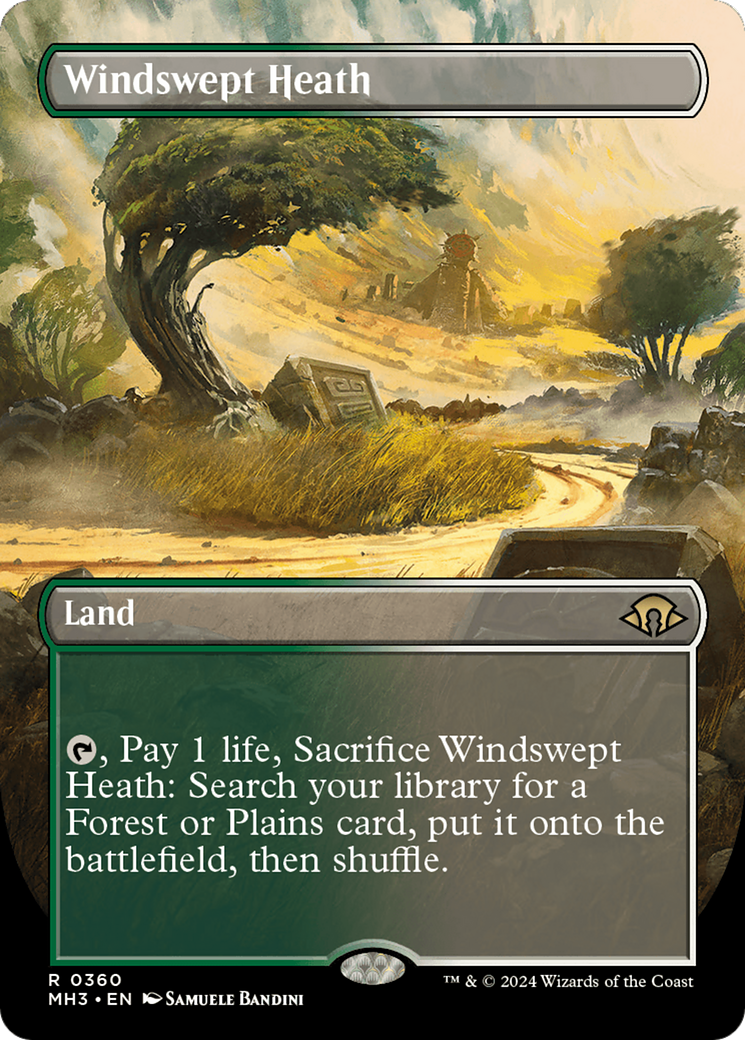 Windswept Heath (Borderless) [Modern Horizons 3] | Mindsight Gaming