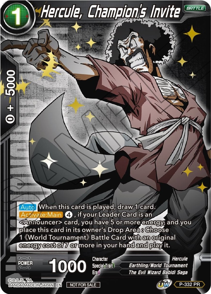 Hercule, Champion's Invite (Gold Stamped) (P-332) [Tournament Promotion Cards] | Mindsight Gaming