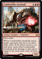 Combustible Gearhulk [Duskmourn: House of Horror Commander] | Mindsight Gaming