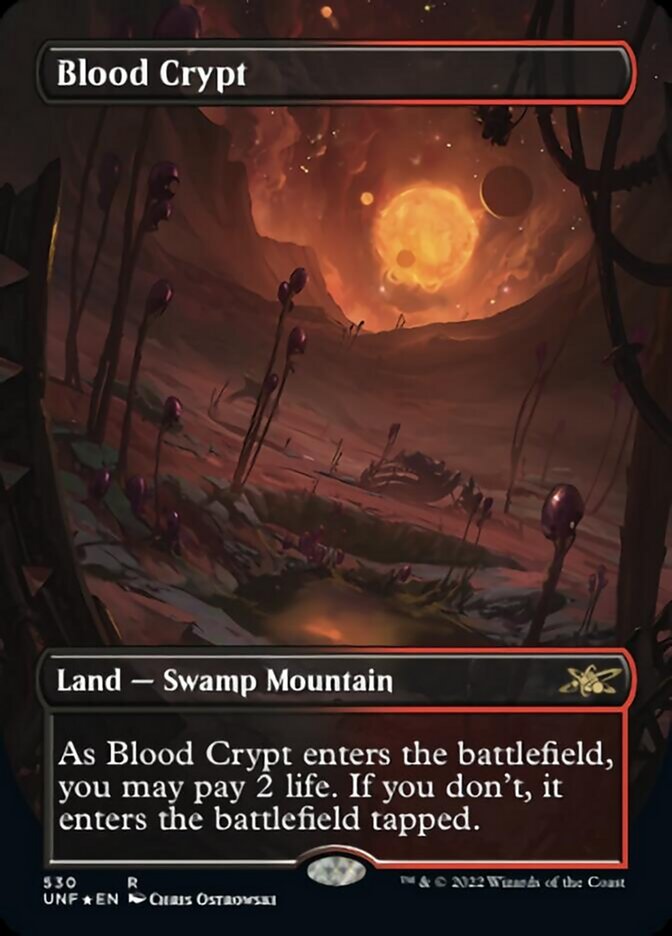 Blood Crypt (Borderless) (Galaxy Foil) [Unfinity] | Mindsight Gaming