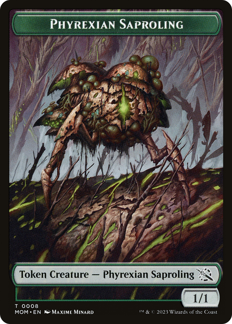 Monk // Phyrexian Saproling Double-Sided Token [March of the Machine Tokens] | Mindsight Gaming