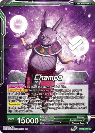 Champa // Champa, Victory at All Costs (BT16-047) [Realm of the Gods] | Mindsight Gaming