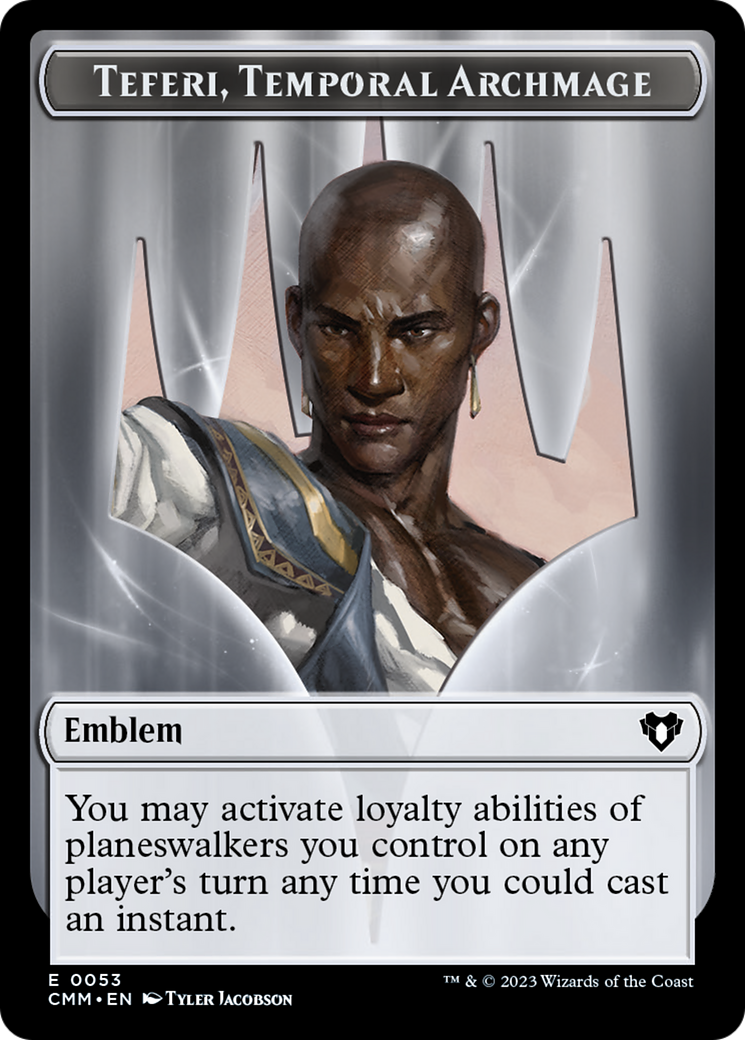 Teferi, Temporal Archmage Emblem [Commander Masters Tokens] | Mindsight Gaming