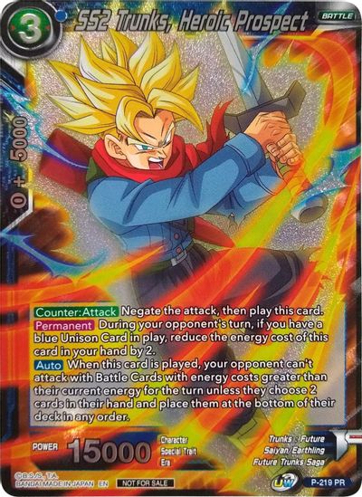 SS2 Trunks, Heroic Prospect (Player's Choice) (P-219) [Promotion Cards] | Mindsight Gaming