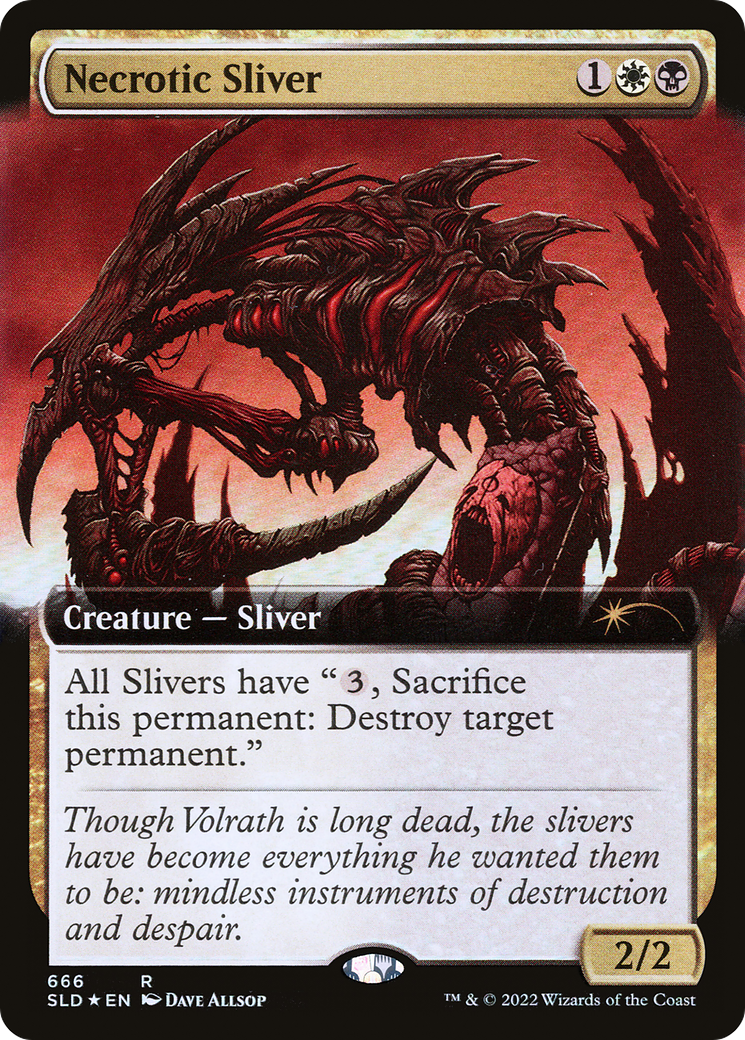 Necrotic Sliver (Extended Art) [Secret Lair Drop Promos] | Mindsight Gaming