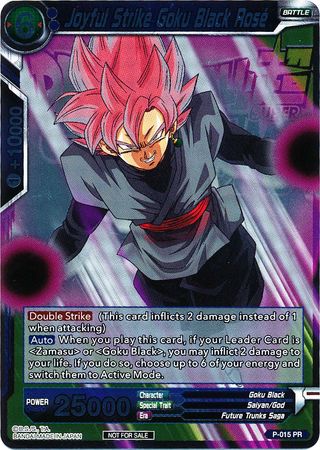 Joyful Strike Goku Black Rose (Metallic Foil) (Event Pack 2018) (P-015) [Promotion Cards] | Mindsight Gaming