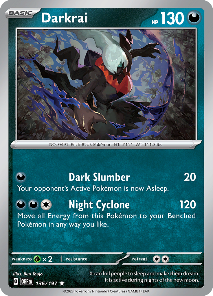 Darkrai (136/197) [Scarlet & Violet: Obsidian Flames] | Mindsight Gaming