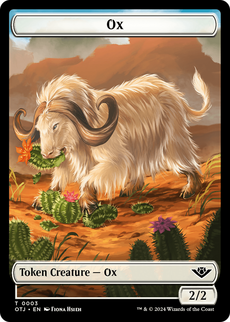 Mercenary // Ox Double-Sided Token [Outlaws of Thunder Junction Tokens] | Mindsight Gaming