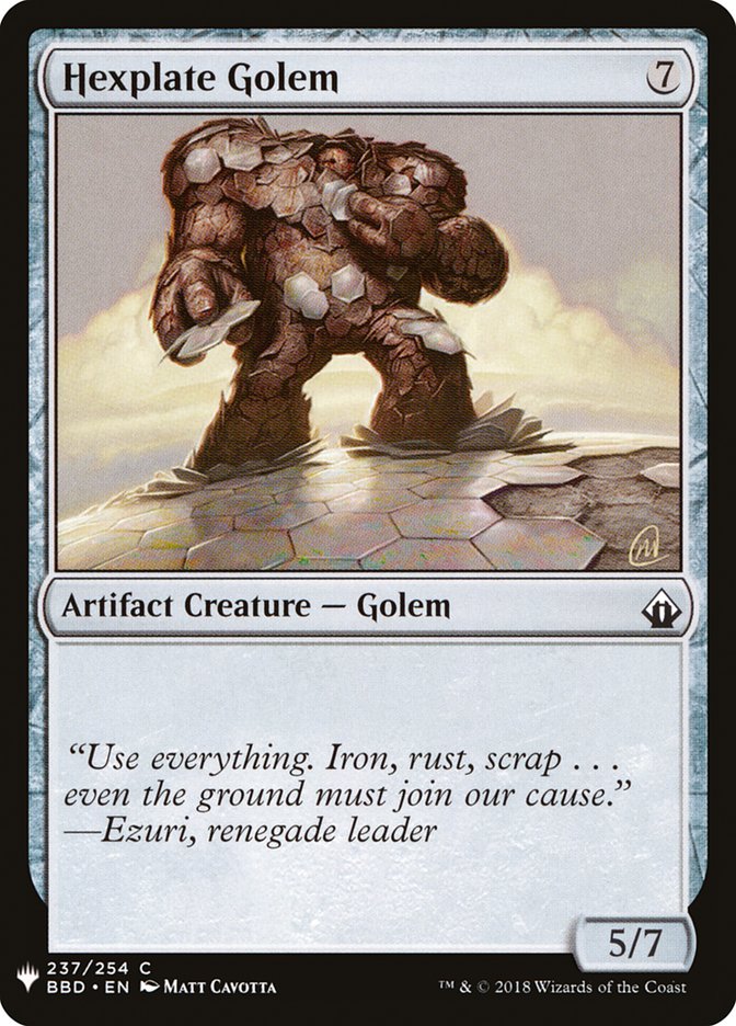 Hexplate Golem [Mystery Booster] | Mindsight Gaming