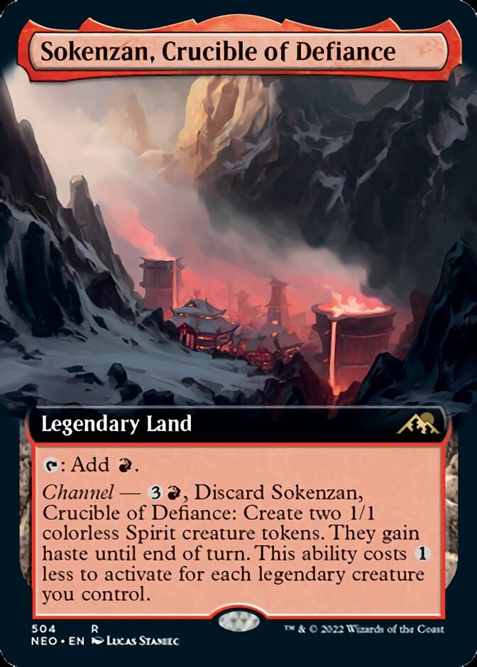 Sokenzan, Crucible of Defiance (Extended Art) [Kamigawa: Neon Dynasty] | Mindsight Gaming