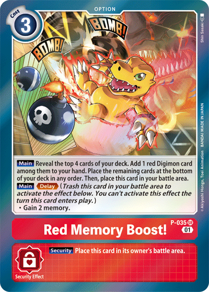 Red Memory Boost! [P-035] [Promotional Cards] | Mindsight Gaming