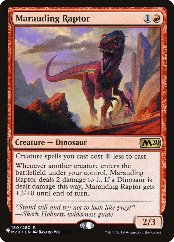 Marauding Raptor [The List] | Mindsight Gaming