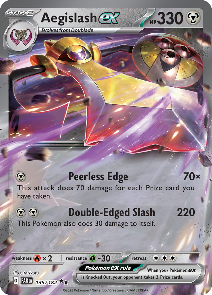 Aegislash ex (135/182) [Scarlet & Violet: Paradox Rift] | Mindsight Gaming