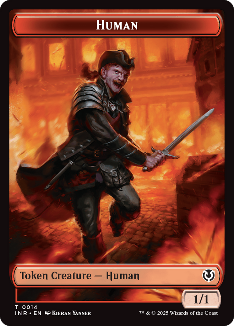 Elemental // Human (0014) Double-Sided Token [Innistrad Remastered Tokens] | Mindsight Gaming