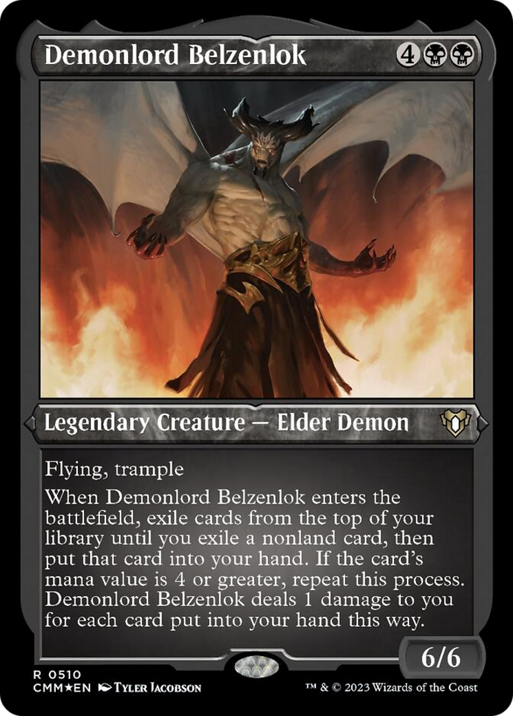 Demonlord Belzenlok (Foil Etched) [Commander Masters] | Mindsight Gaming