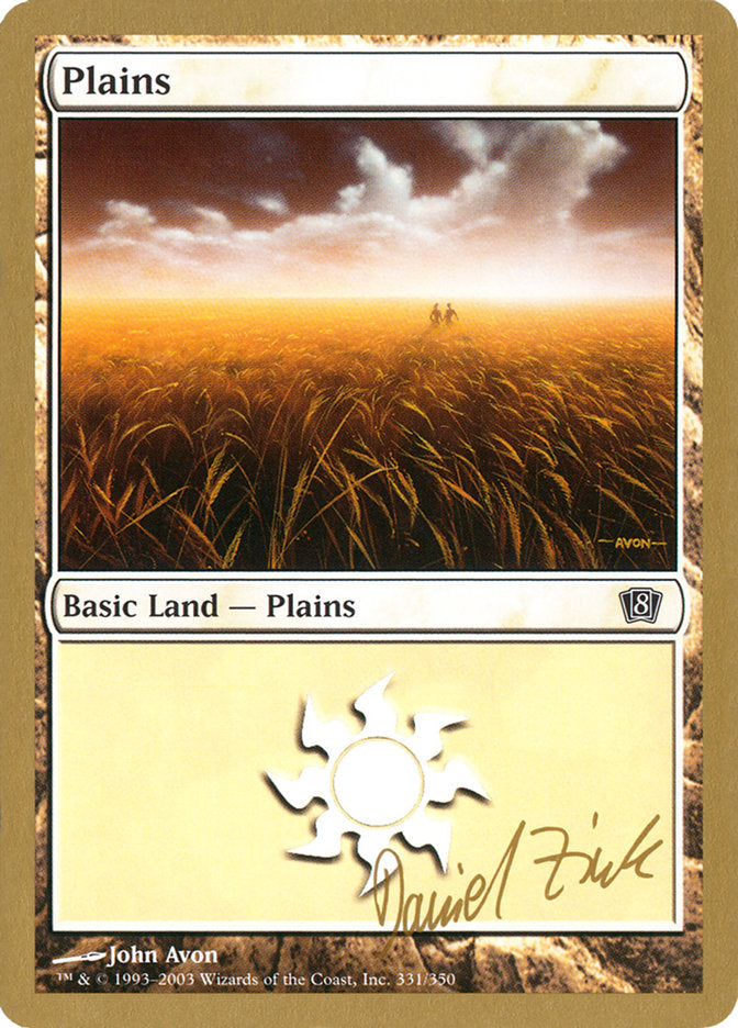 Plains (dz331) (Daniel Zink) [World Championship Decks 2003] | Mindsight Gaming