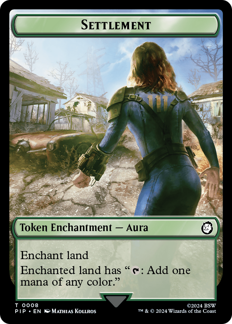 Settlement // Human Soldier Double-Sided Token [Fallout Tokens] | Mindsight Gaming