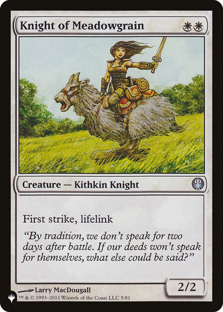 Knight of Meadowgrain [The List Reprints] | Mindsight Gaming