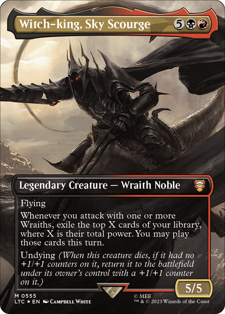 Witch-king, Sky Scourge (Borderless) (Surge Foil) [The Lord of the Rings: Tales of Middle-Earth Commander] | Mindsight Gaming