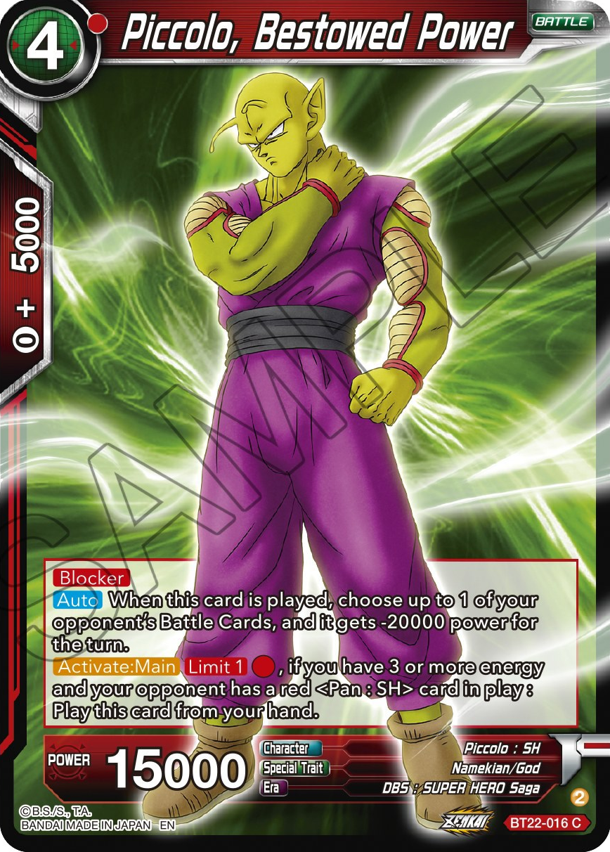 Piccolo, Bestowed Power (BT22-016) [Critical Blow] | Mindsight Gaming