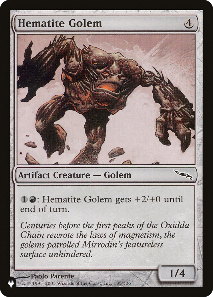 Hematite Golem [The List Reprints] | Mindsight Gaming