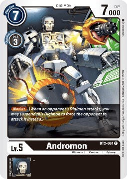 Andromon [BT2-061] (Double Diamond Pre-Release) [Release Special Booster Promos] | Mindsight Gaming