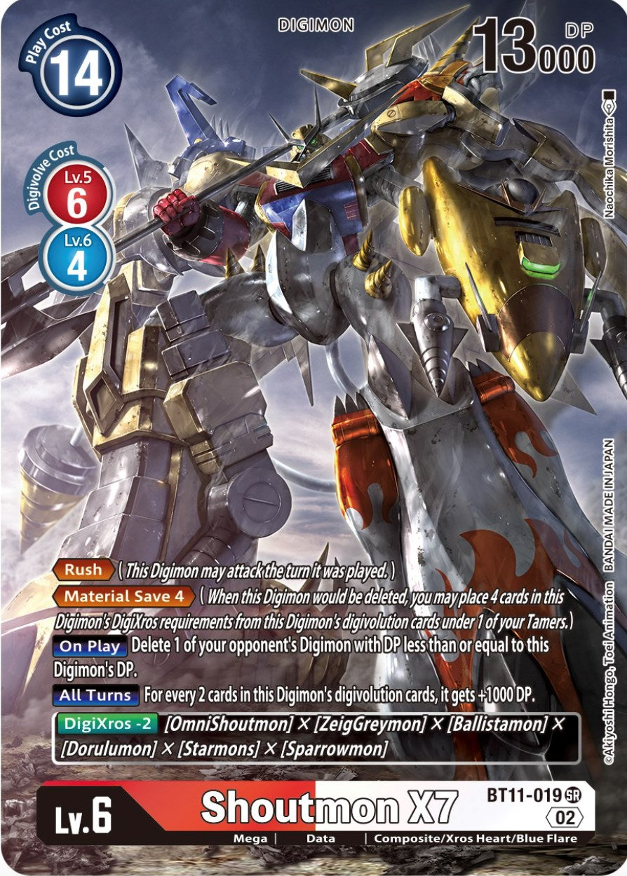 Shoutmon X7 [BT11-019] (Alternate Art) [Dimensional Phase] | Mindsight Gaming