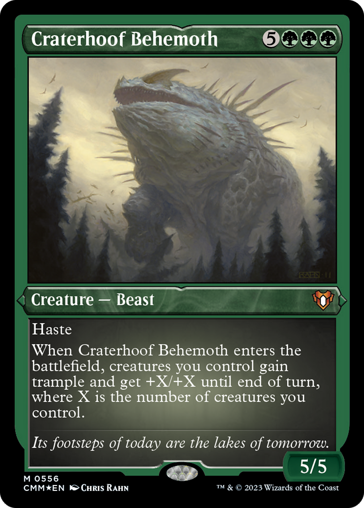 Craterhoof Behemoth (Foil Etched) [Commander Masters] | Mindsight Gaming