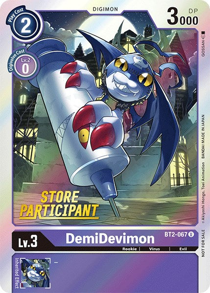 DemiDevimon [BT2-067] (Store Participant) [Release Special Booster Promos] | Mindsight Gaming