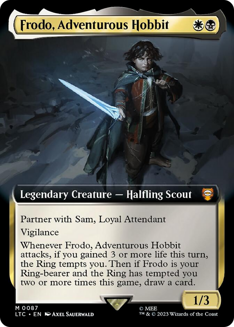 Frodo, Adventurous Hobbit (Extended Art) [The Lord of the Rings: Tales of Middle-Earth Commander] | Mindsight Gaming