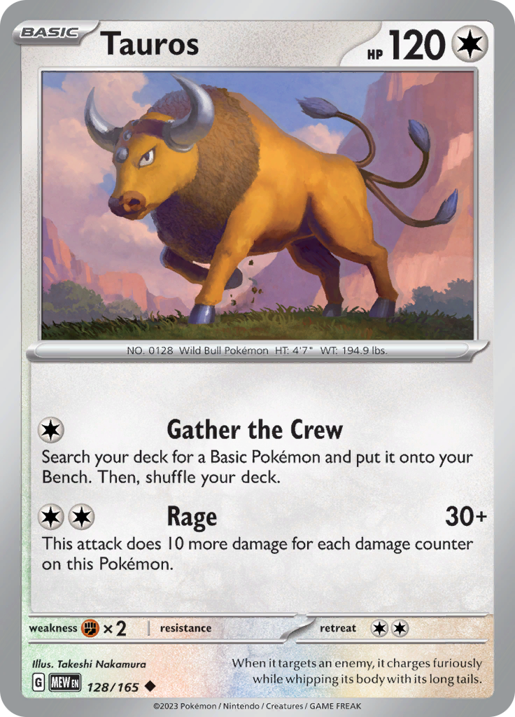 Tauros (128/165) [Scarlet & Violet 151] | Mindsight Gaming