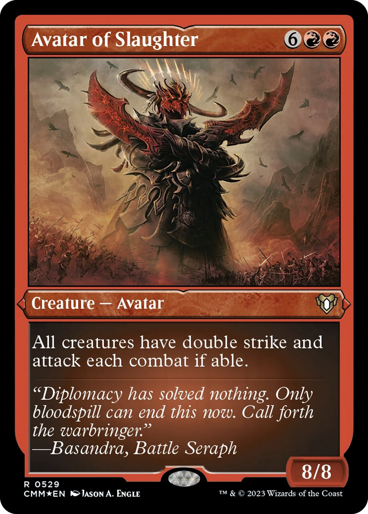 Avatar of Slaughter (Foil Etched) [Commander Masters] | Mindsight Gaming